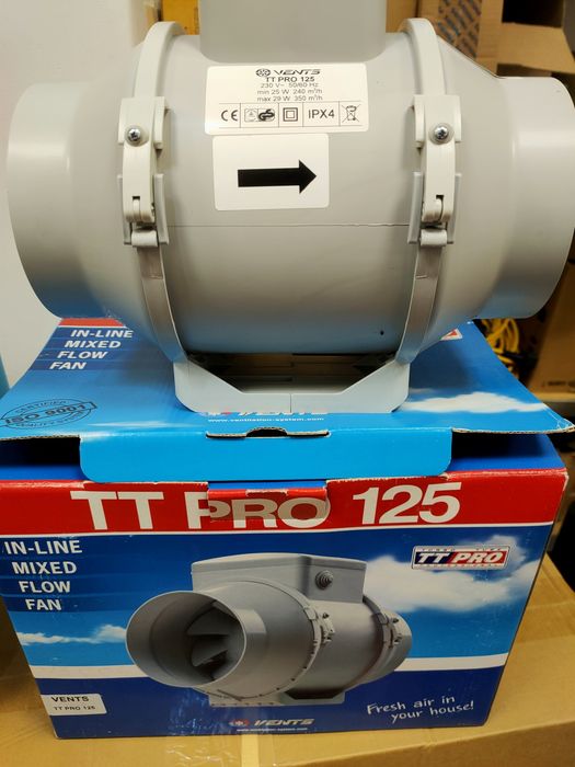 Wentylator kanałowy Vents TTPRO125 350m3/h