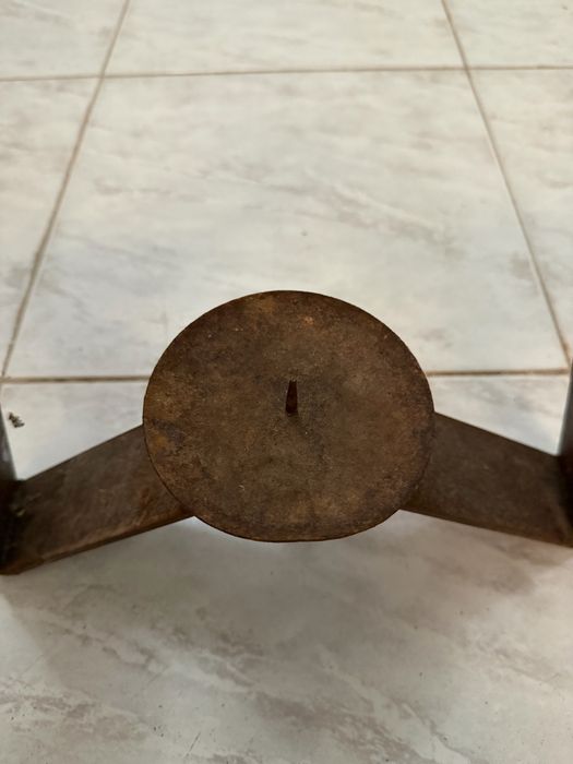 Estrela em ferro forjado para exetrior com base para vela