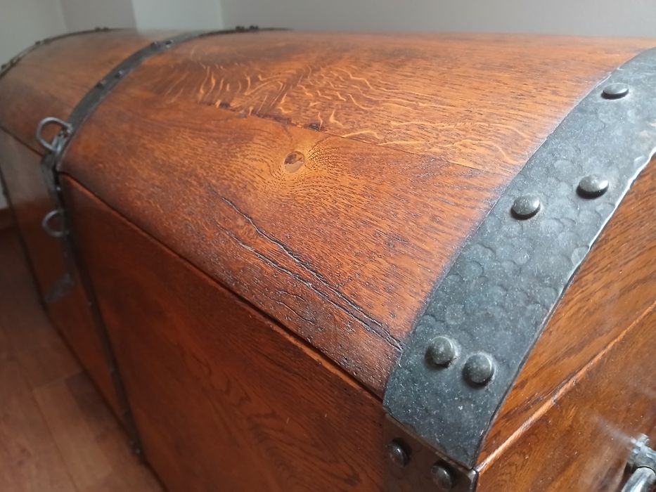 LUDWIK STYL kufer skrzynia debowa lity dab OLDEN DAYS wysylka