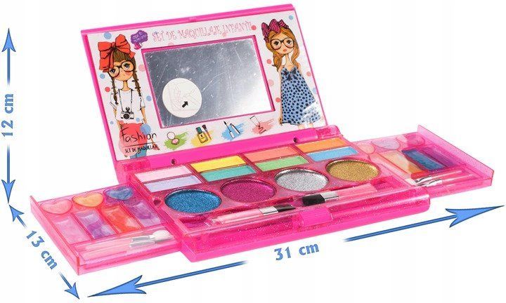 zestaw do malowania makijażu z lusterkiem składany