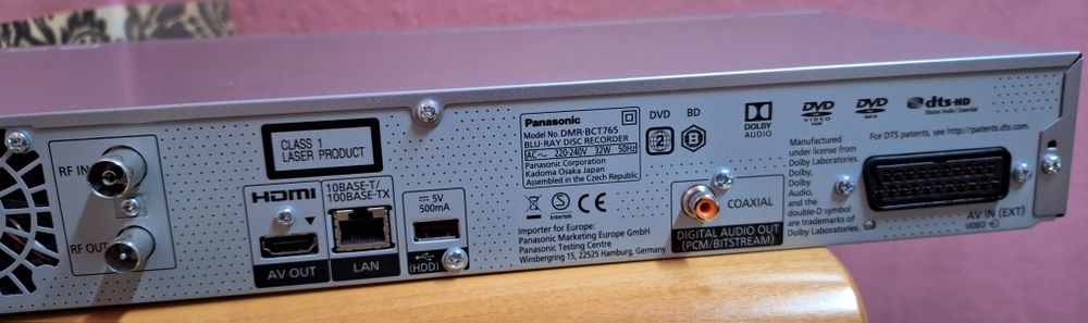 Blu-ray 4K HDD 500GB Panasonic DMR-BCT765 – Stan BDB