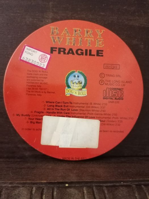 CD Barry White - Fragile (1994)