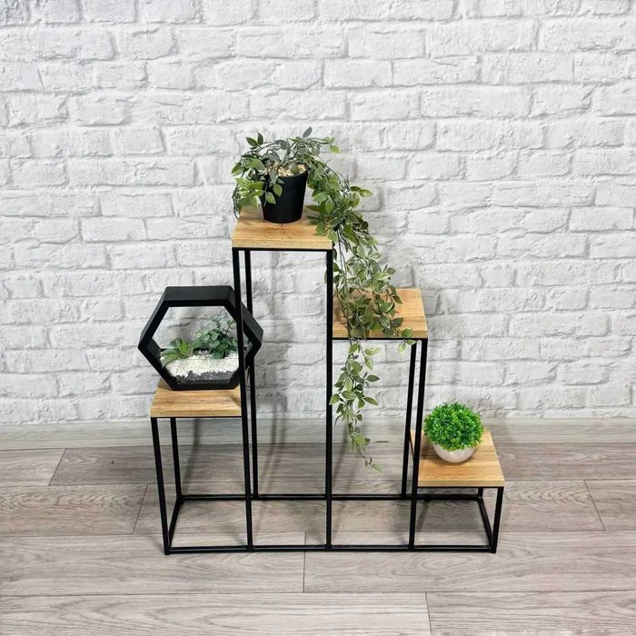 Підставки/стійки для квітів металеві Лофт/Етажерка, полиця під вазони