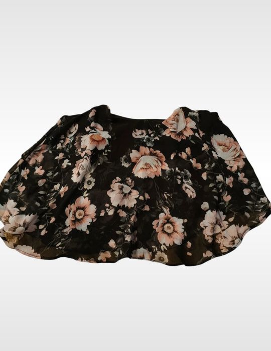 Damski crop top w kwiaty