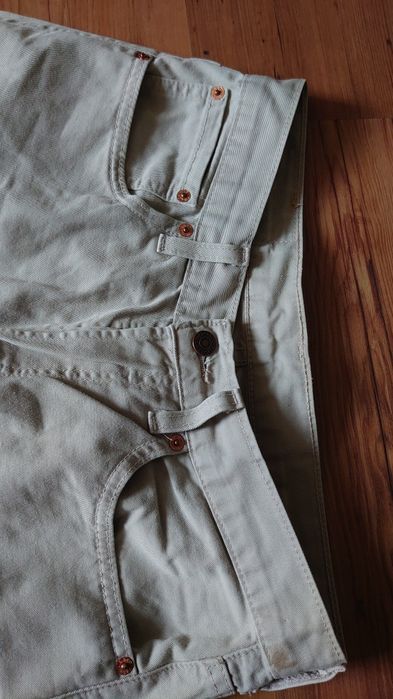 Levi's spodnie męskie 30/30 proste 582 jasny kolor beż szersza nogawka