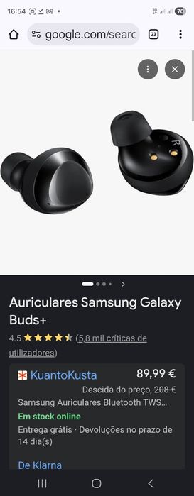Samsung Galaxy Buds+ Auriculares sem fios (com microfone, Bluetooth)