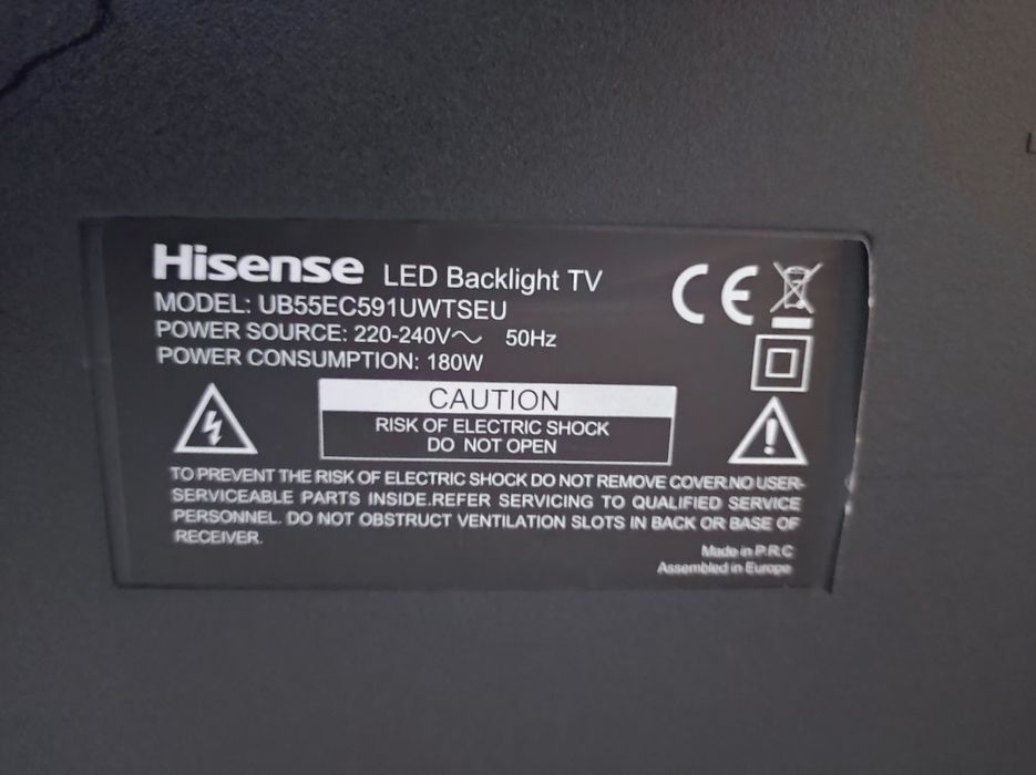 Hisense ub55ec591 smart TV 4k uhd 55 Cali  WLAN LAN SAT Tuner