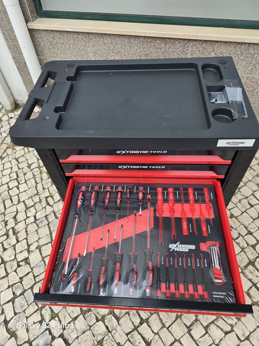 Carrinho de ferramentas 6 gavetas 4 completas novo