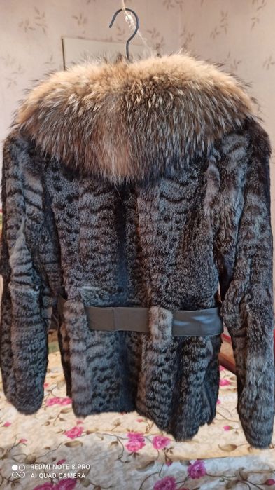 Натуральная шуба 44р.ТОРГкамышовый кот с енотом