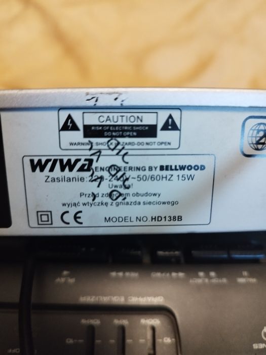 DVD Wiwa HD138B uszkodzone