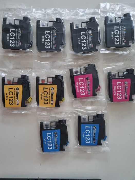 Zestaw wkładów do drukarki Brother LC123 10 sztuk