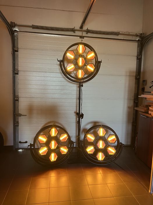 Lampa retro led 7x 60 rgbw