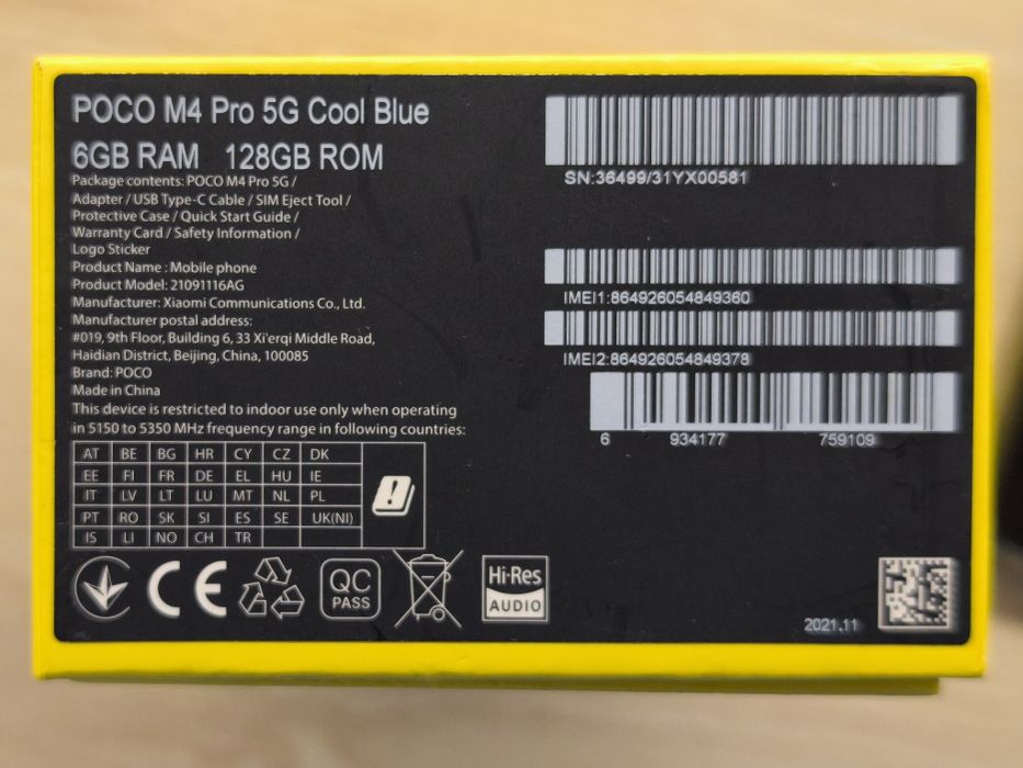 POCO M4 PRO 5G 6/128 GB + ładowarka
