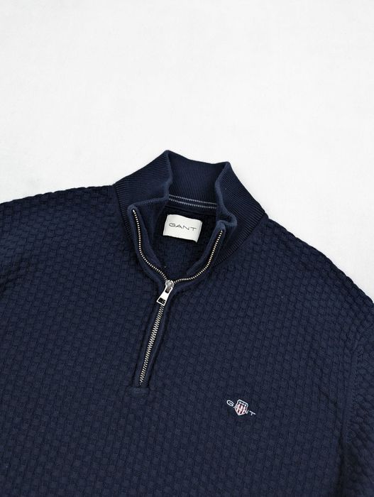 Gant granatowy sweter XXL męski logowany