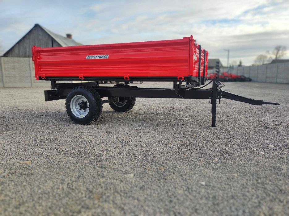 PRZYCZEPA ROLNICZA 3t jednoosiowa euro-masz WYWROTKA/ nadstawy