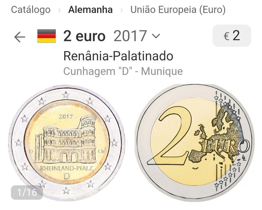Moeda 2€, Alemanha 2017