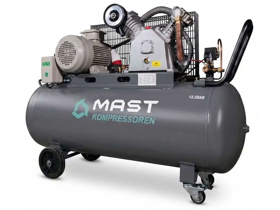 Поршневий компресор MAST VA90-200L (200 л, 400 В, 12.5 бар),компресор для СТО та виробництва