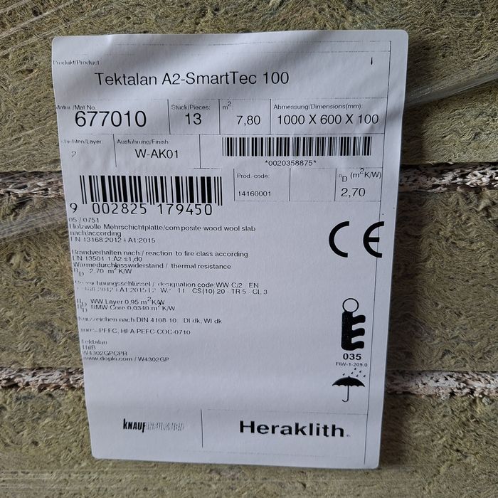 Płyta wielowarstwowa Knauf Tektalan A2 smarttec naturalny beż 034 100/600/1000 mm