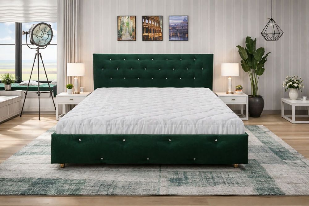 Łóżka sypialniane, tapicerowane