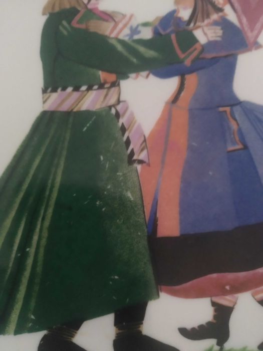 Talerz z serii tańce polskie-Kujawiak.