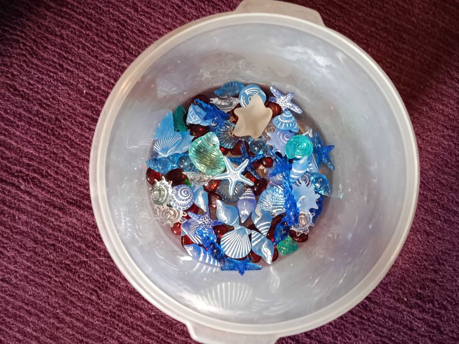 Peças decorativas vidro para vasos aquarios frascos jarras motivo mar