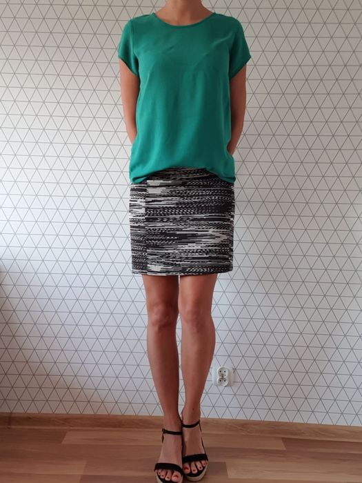 Spódnica H&M czarnobiała