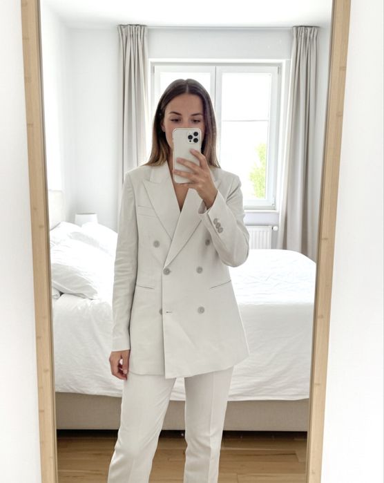 Blazer oversize Zara  M 38 cinzento claro