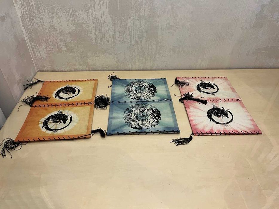 Складной фонарь плафон подвесной в восточном стиле ткань батик