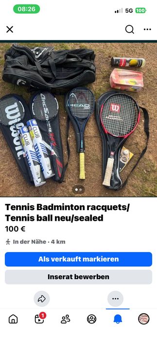 Tennis, Badminton, neu tennis balls ferbälle etc