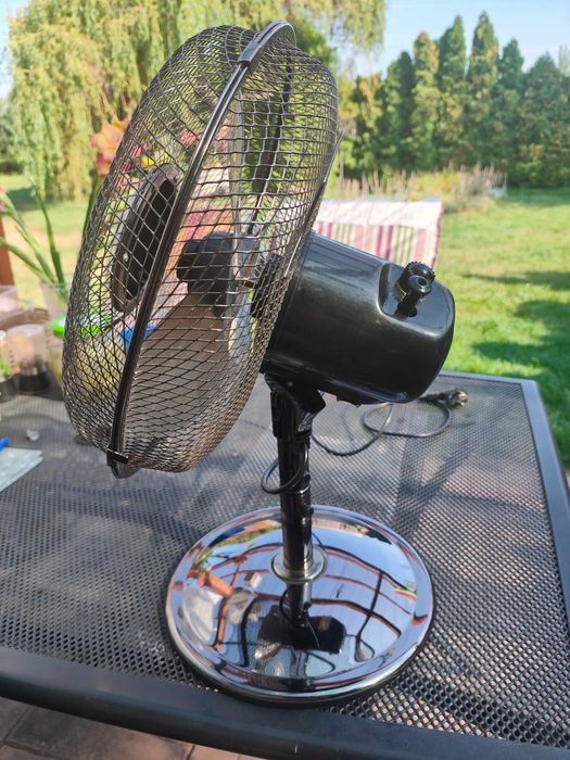 Wentylator stojący, stołowy, metaliczny grafit, średnica 30cm