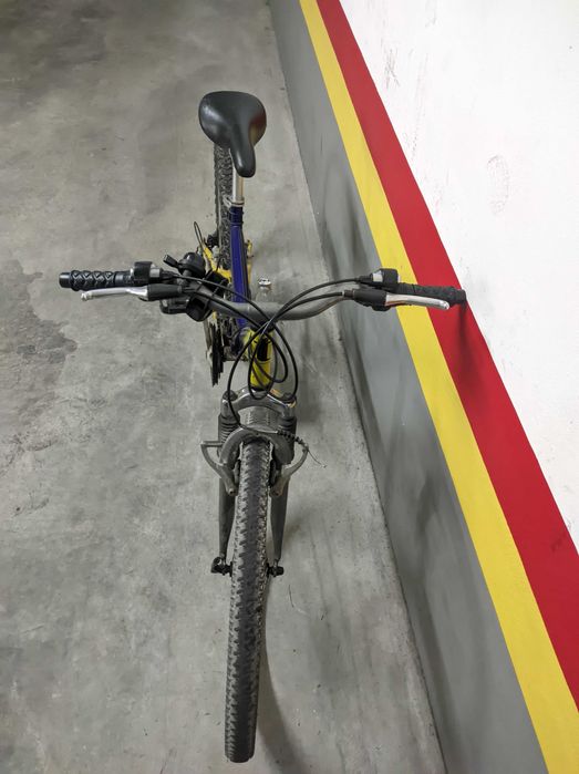 Bicicleta aço 26'' com suspensão total