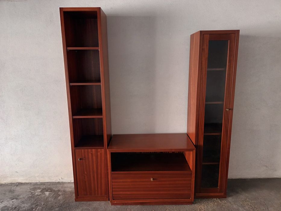Movel de Sala de TV em Madeira Maciça (Conjunto de 3 Peças) (Negociável)