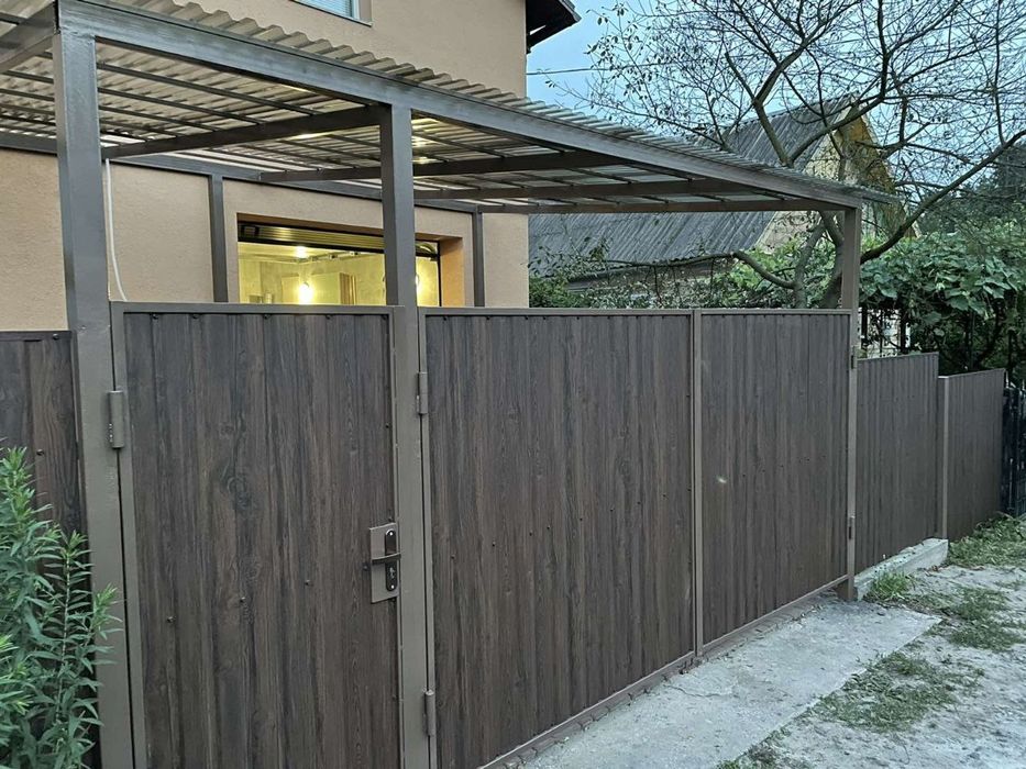 Установка заборов из профнастила строительство заборов ворота калитки ...