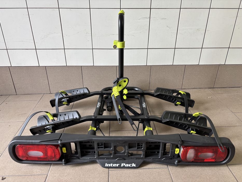 Bagażnik rowerowy na hak Inter Pack Duo (na 2 rowery), uchylany, świetny stan, kompletny zestaw