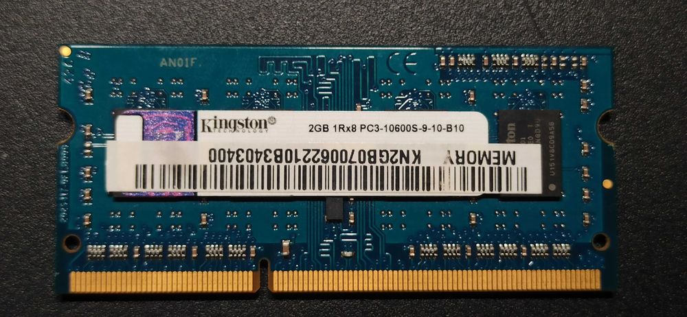Pamięć RAM Kingston 2GB 1333 MHz 1Rx8 (DDR3, PC3-10600SS)