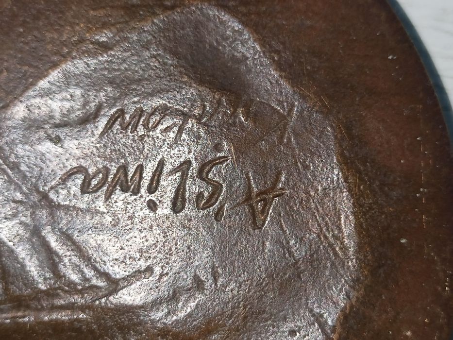 Plakietka, medal, obraz - Aleksander Śliwa z brązu lub mosiądzu