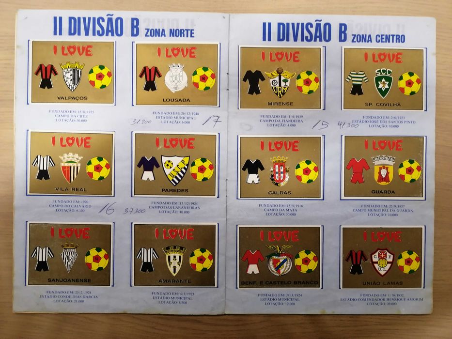 Caderneta Futebol I LOVE o meu clube - Manil [Incompleta]