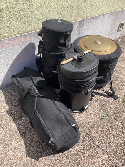 Kit Bateria RMV Completo + Tarola Yamaha Steve Gadd + Pratos + Pedal + Sacos