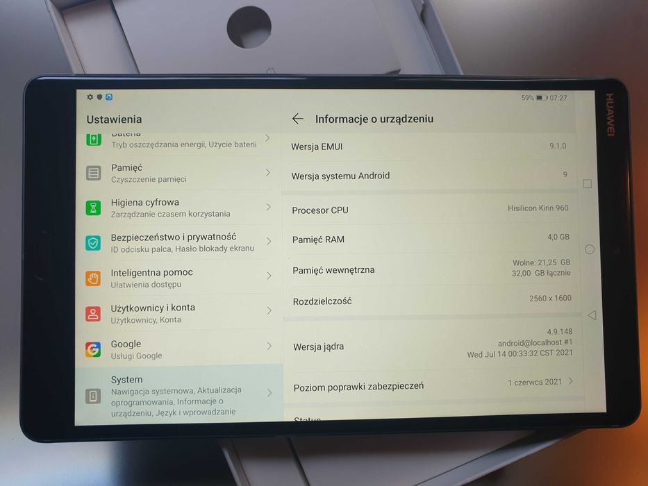 Huawei Media Pad M5 4 GB ram/32GB