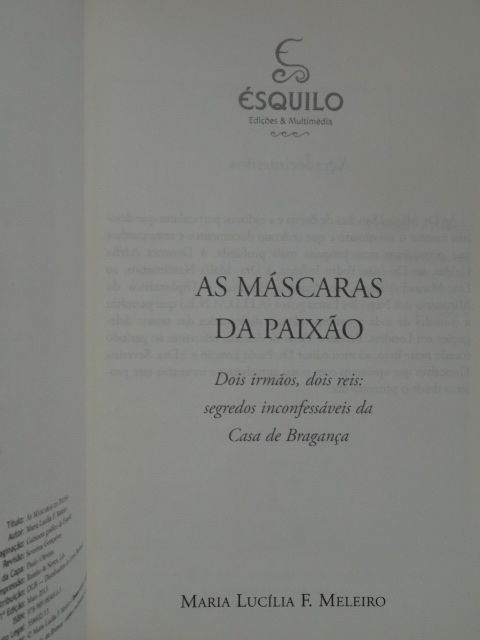As Máscaras da Paixão de Maria Lucília F. Meleiro