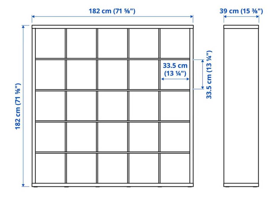 Regał Kallax IKEA 182x182 cm + dodatkowe elementy - sprzedaż tylko do 20.10.2026