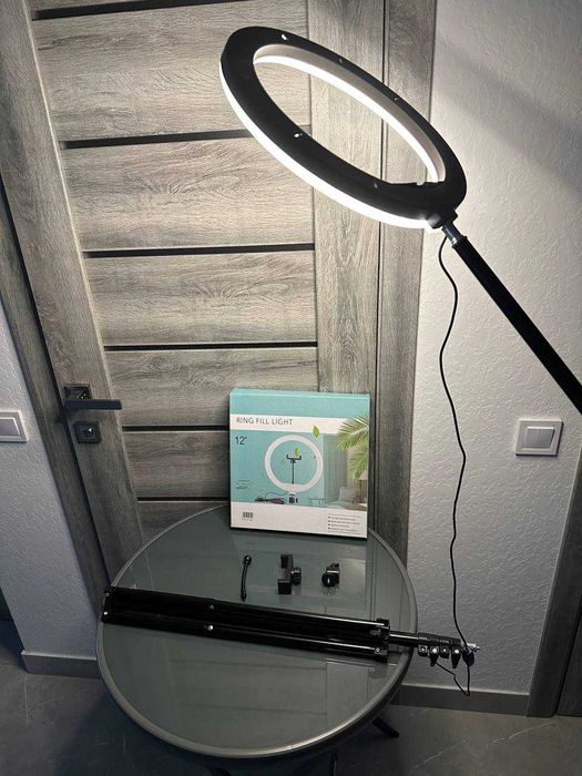 Кільцева ЛАМПА + ШТАТИВ 2 метри! Працює без світла від павербанку!