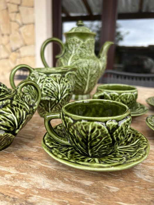Conjunto café couve-portuguesa Bordallo Pinheiro