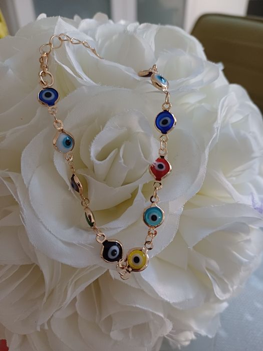 Novo! Pulseira olho grego+ bolsa veludo !