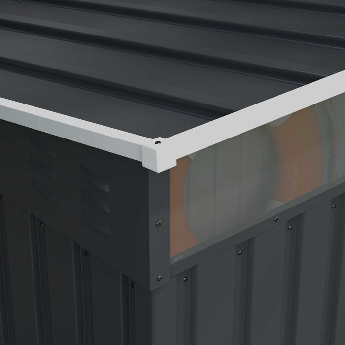 Abrigo de Jardim em Aço 195x122x181cm – Porta Dupla