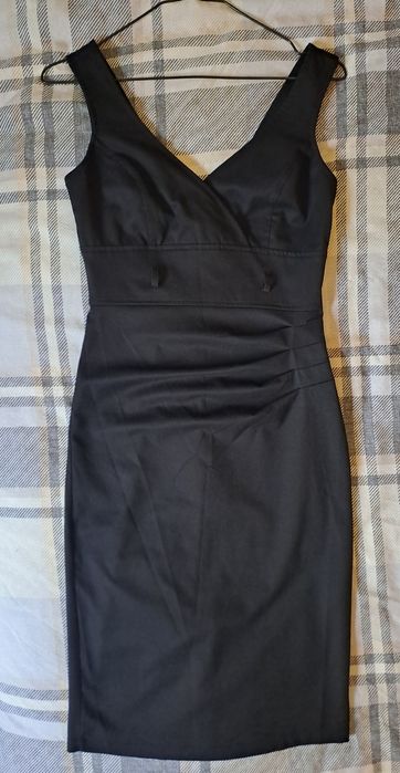 Sukienka czarna CLUB FRENDY biuro klasyczna 36 S 38 M