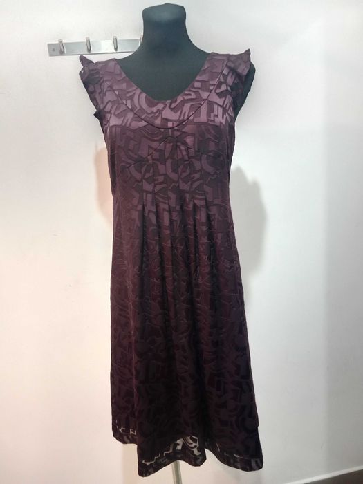 Sukienka śliwkowa bordo elegancka 23Ward M 38