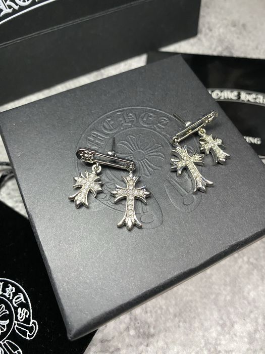 Сережки Chrome Hearts блискучі