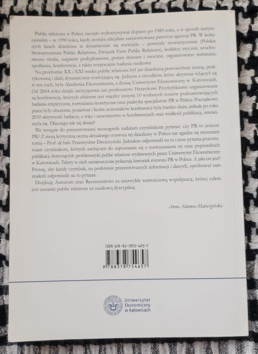 Anna Adamus-Matuszyńska - Public relations w przestrzeni publicznej .