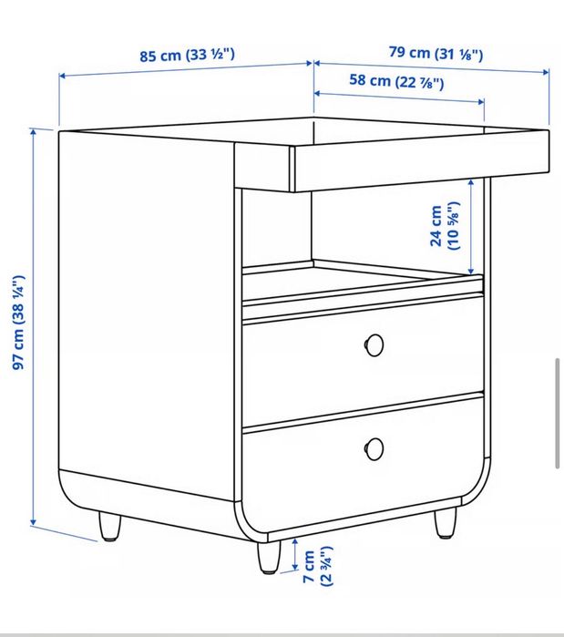 MYLLRA
Komoda z przewijakiem, biała, Myllra Ikea